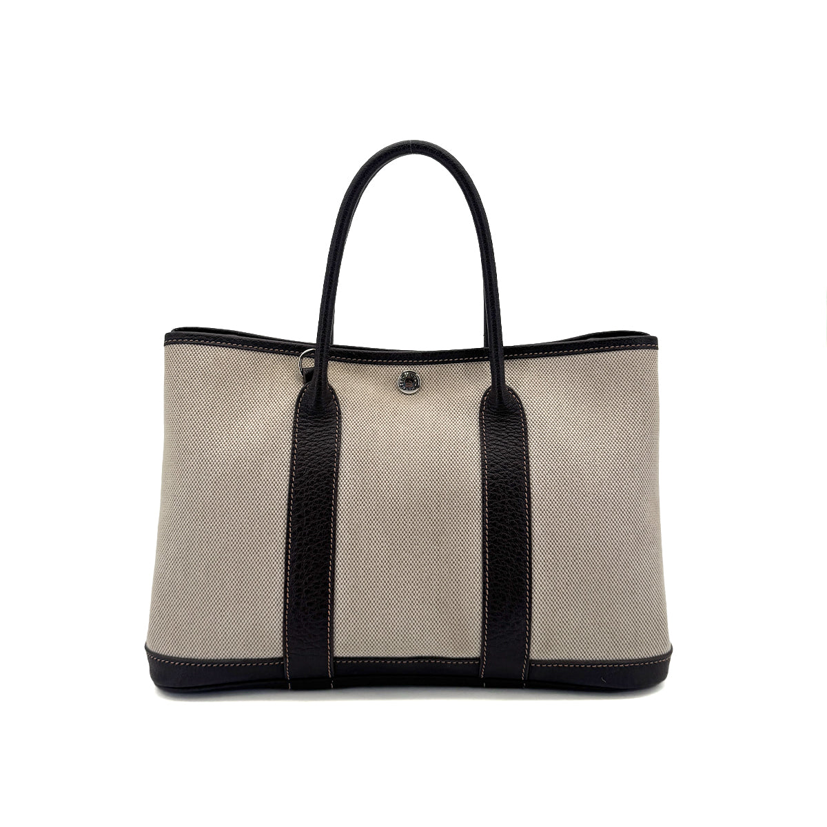 HERMES GARDEN PARTY TPM MARRON TOILE H TOTE SHOULDER BAG □I 90260143