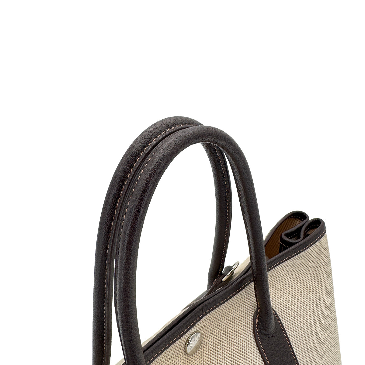 HERMES GARDEN PARTY TPM MARRON TOILE H TOTE SHOULDER BAG □I 90260143