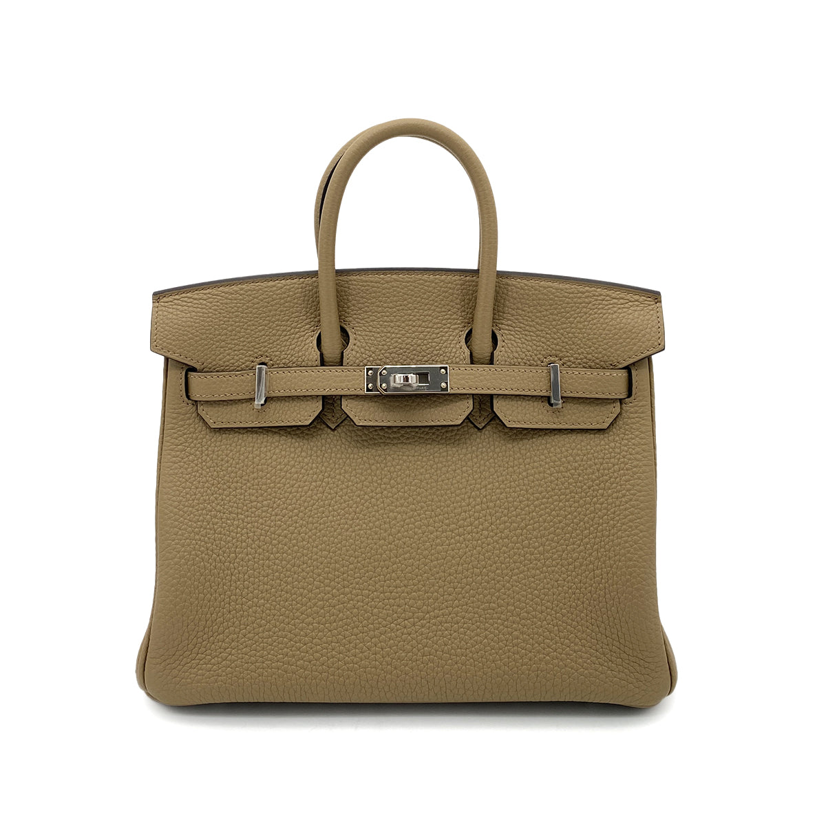 HERMES BIRKIN 25 BEIGE MARFA TOGO HAND BAG W SHW 90260153