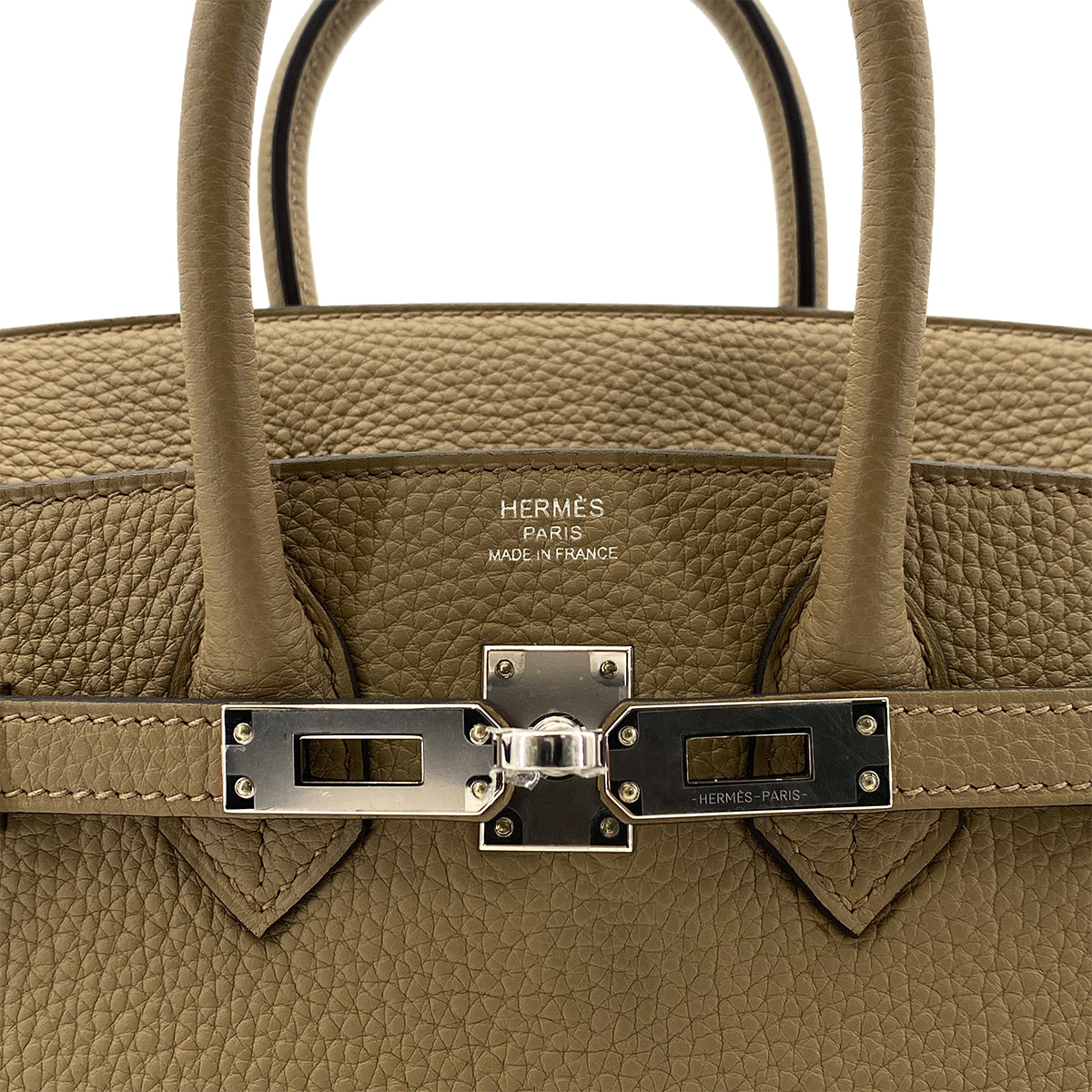 HERMES BIRKIN 25 BEIGE MARFA TOGO HAND BAG W SHW 90260153