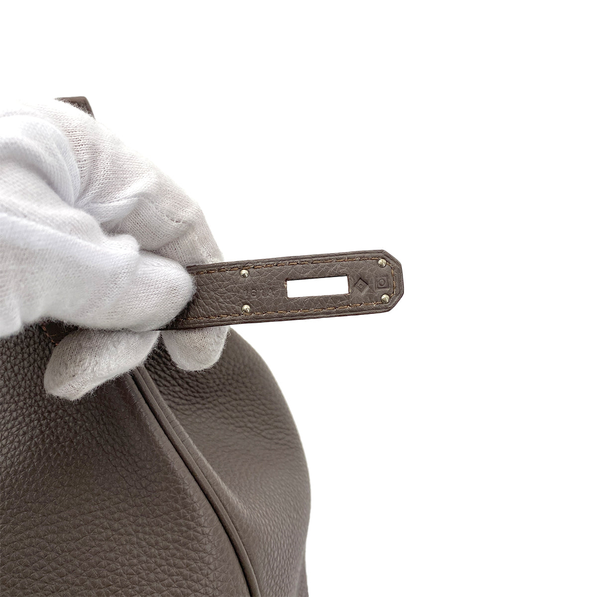 HERMES BIRKIN 40 ETAIN TAURILLON CLEMENCE HAND BAG □O SHW 90260470