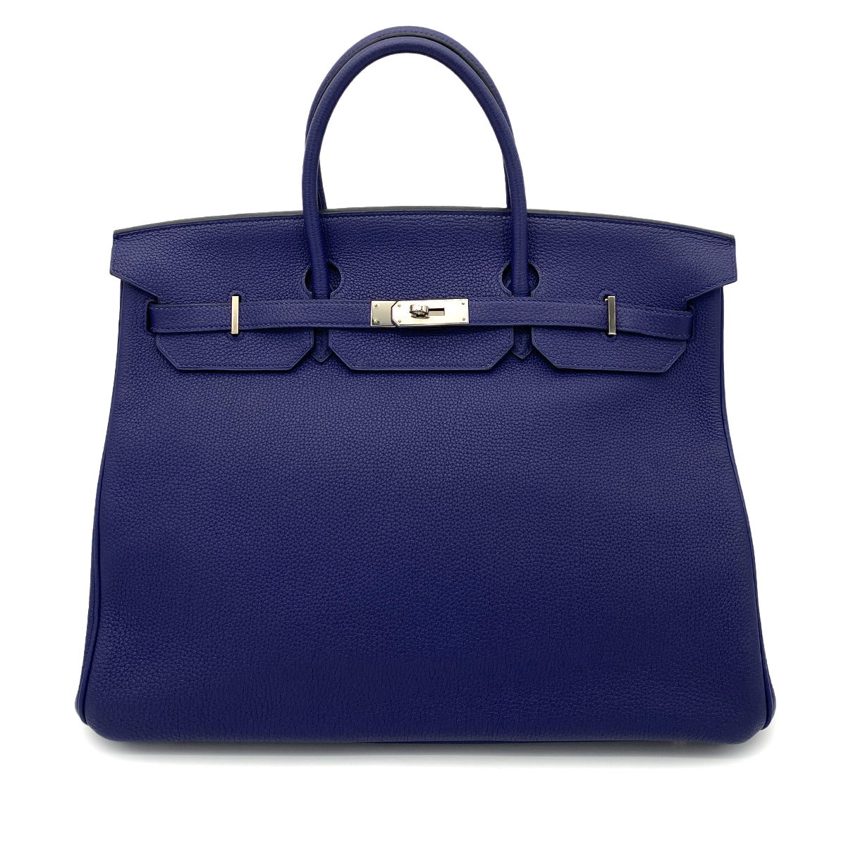 HERMES BIRKIN 40 BLUE ENCRE TOGO HAND BAG C SHW 90260491