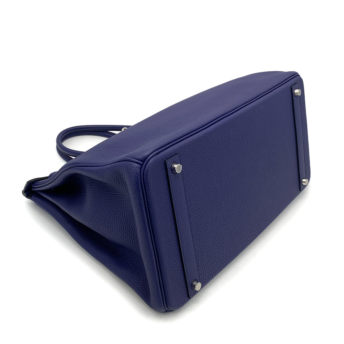 HERMES BIRKIN 40 BLUE ENCRE TOGO HAND BAG C SHW 90260491