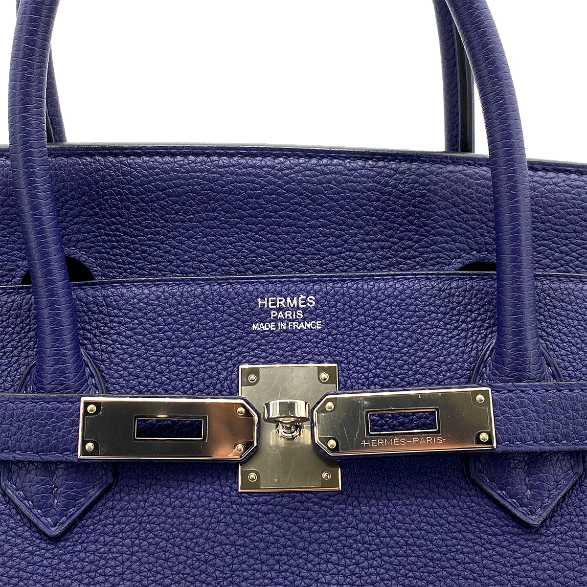 HERMES BIRKIN 40 BLUE ENCRE TOGO HAND BAG C SHW 90260491