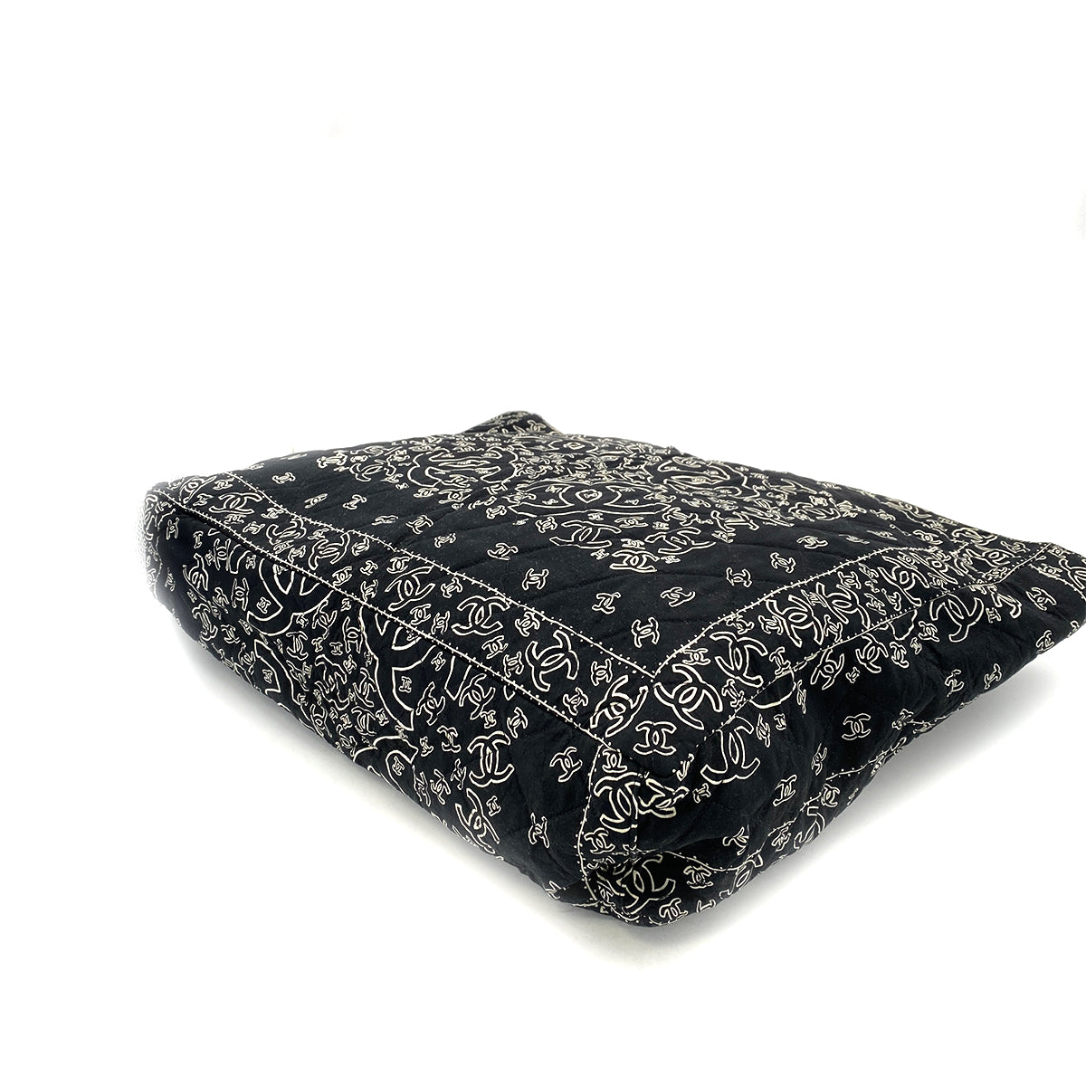 CHANEL VINTAGE PAISLEY TOTE SHOULDER BAG CANVAS 90260508