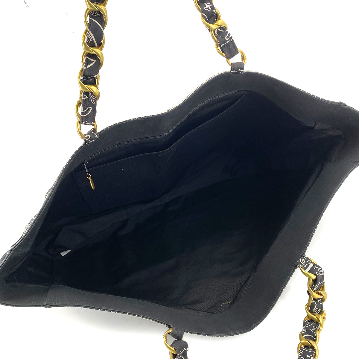 CHANEL VINTAGE PAISLEY TOTE SHOULDER BAG CANVAS 90260508