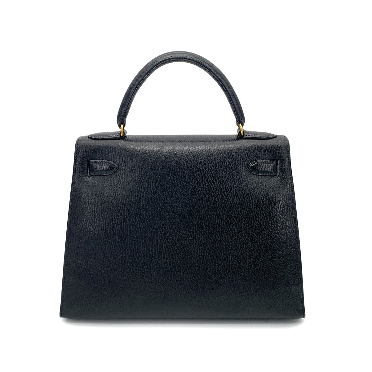 HERMES KELLY 28 SELLIER BLACK ARDENNES HAND SHOULDER BAG 〇U GHW 90261205