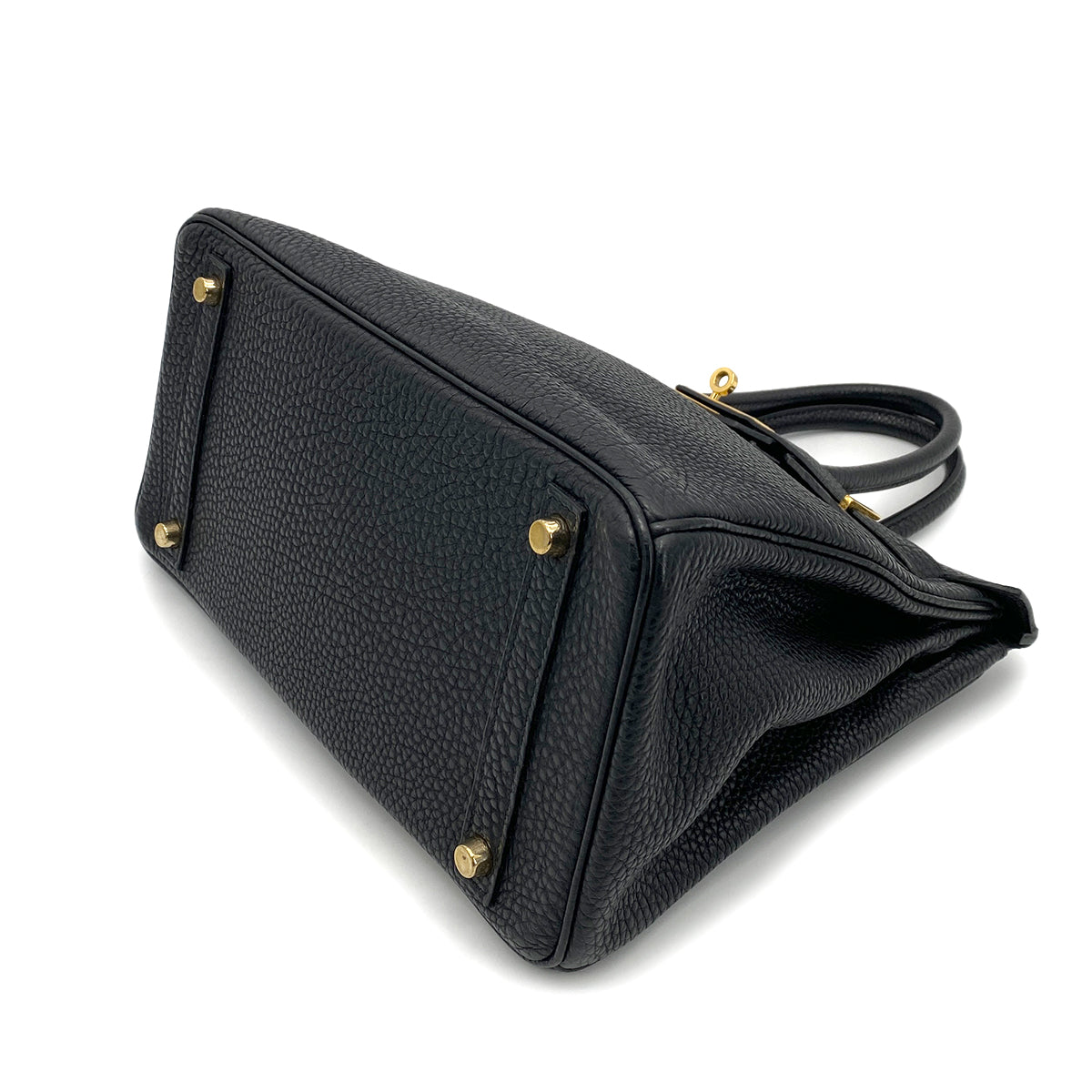 HERMES BIRKIN 30 BLACK TOGO HAND BAG □J GHW 90261226