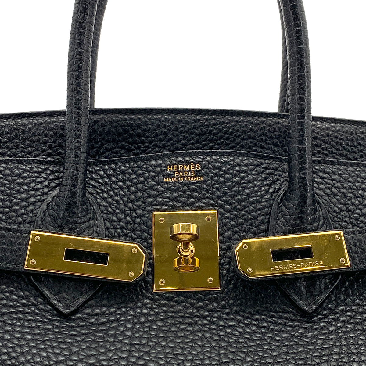 HERMES BIRKIN 30 BLACK TOGO HAND BAG □J GHW 90261226