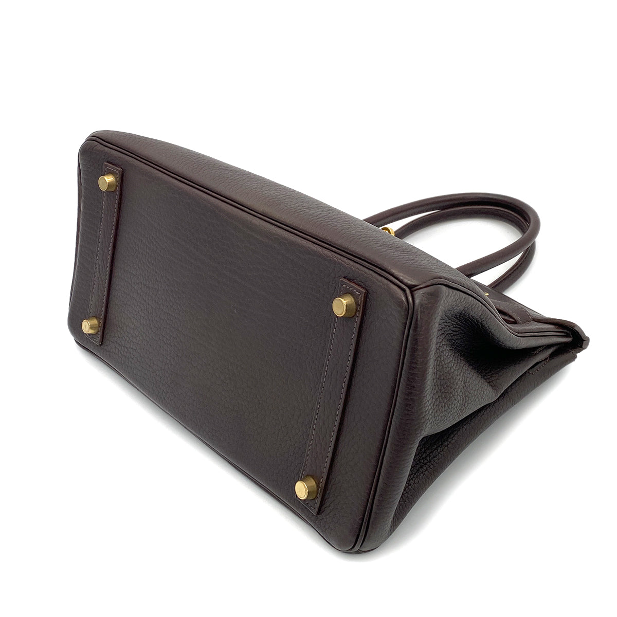 HERMES BIRKIN 30 BROWN FJORD HAND BAG □A GHW 90261231