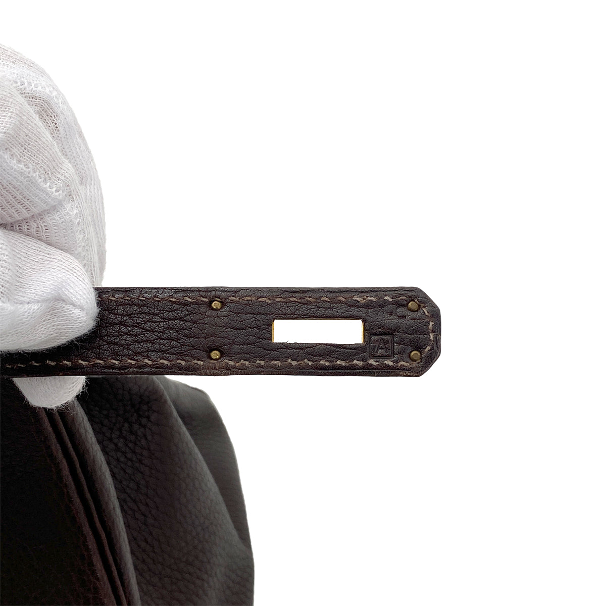 HERMES BIRKIN 30 BROWN FJORD HAND BAG □A GHW 90261231