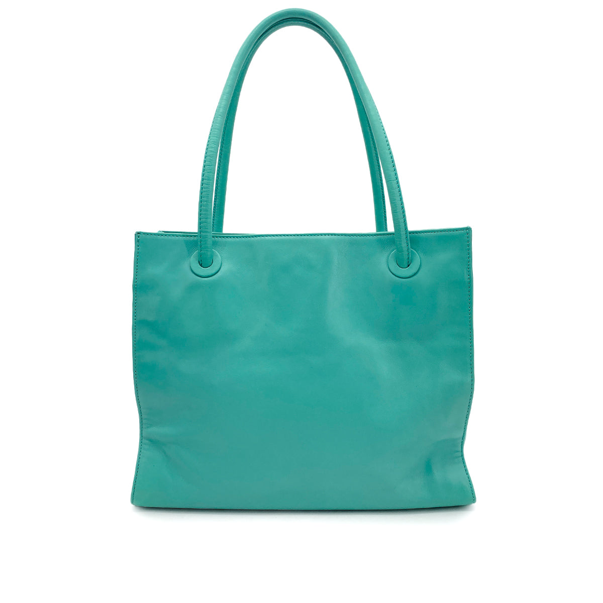 CHANEL VINTAGE BIG COCO TOTE BAG LIGHT GREEN LEATHER 90261236