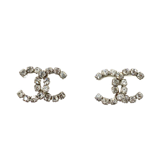 CHANEL EARRINGS STAR MOTIF COCOMARK RHINESTONE ACCESSORY OOA 90261267