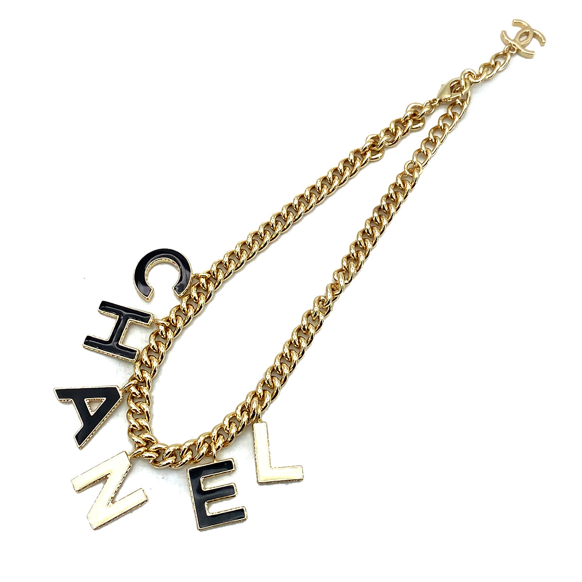 CHANEL NECKLACE LOGO CHARM ACCESSORY B22A 90261270