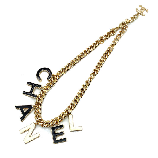 CHANEL NECKLACE LOGO CHARM ACCESSORY B22A 90261270