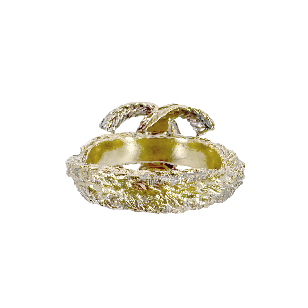 CHANEL COCO MARK RHINESTONE RING GOLD ACCESSORY 17A 90261278