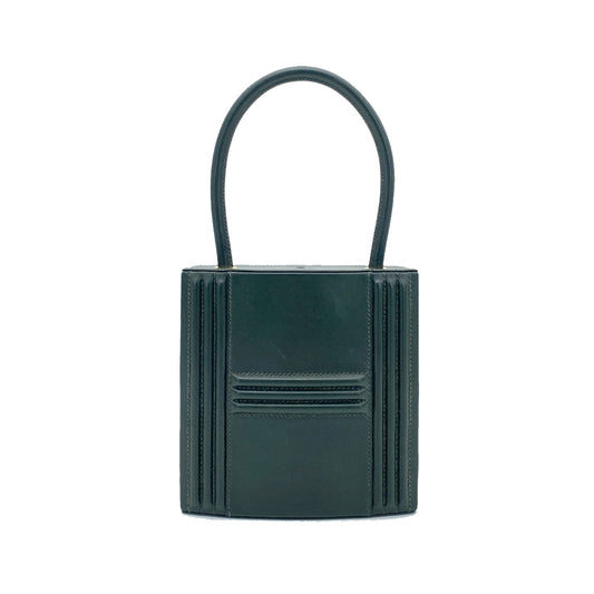 HERME CADENA KELLY  HAND BAG BOX CARF GREEN 〇Y 90261304