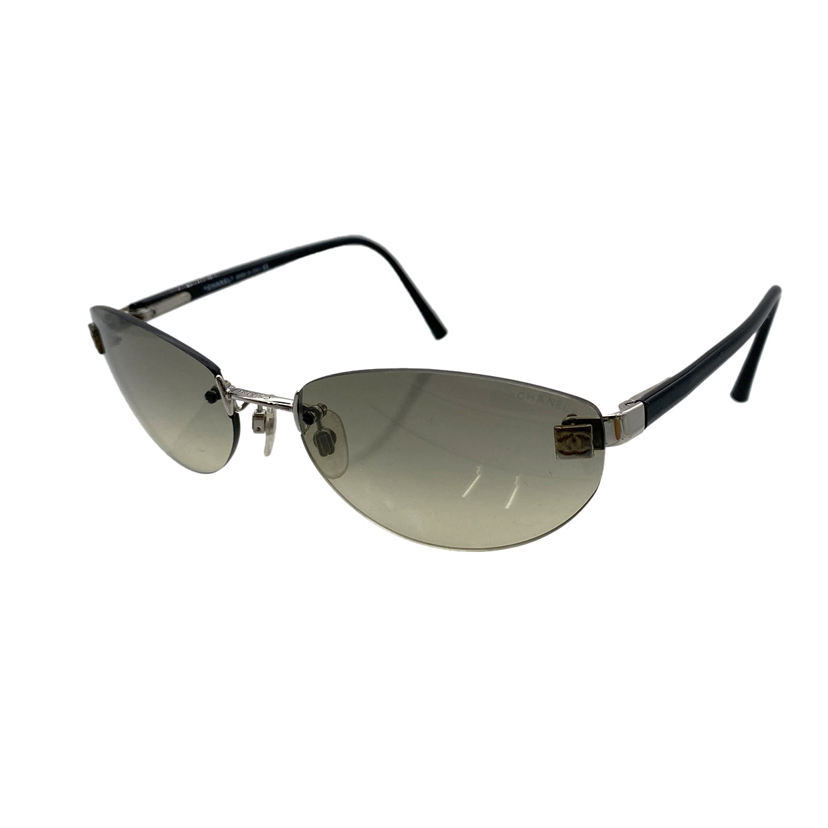 CHANEL VINTAGE SUNGLASSES COCOMARK SILVER EYEWEAR 90261329