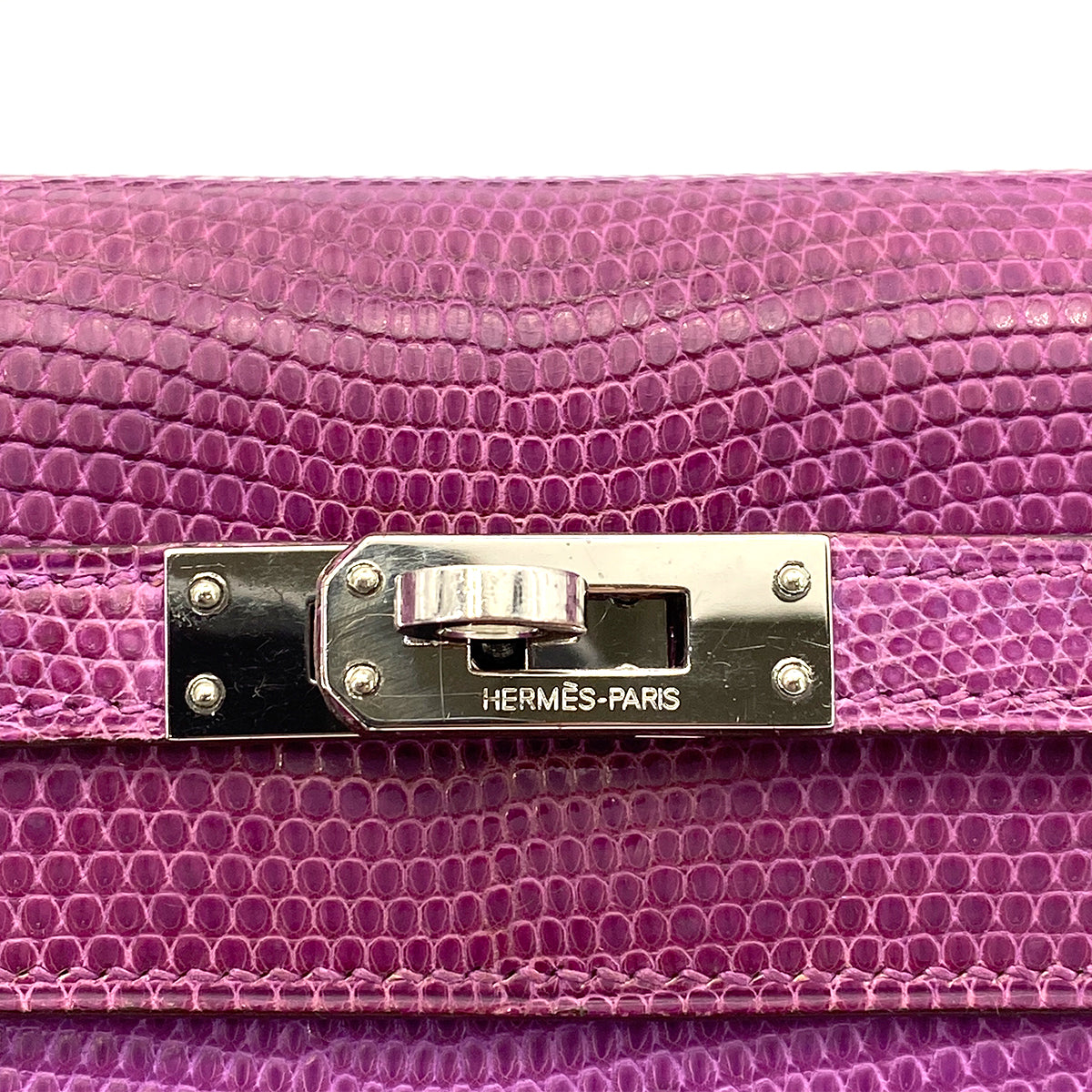 HERMES KELLY 25 SELLIER LIZARD VIOLET HAND SHOULDER BAG SHW □K 90261363