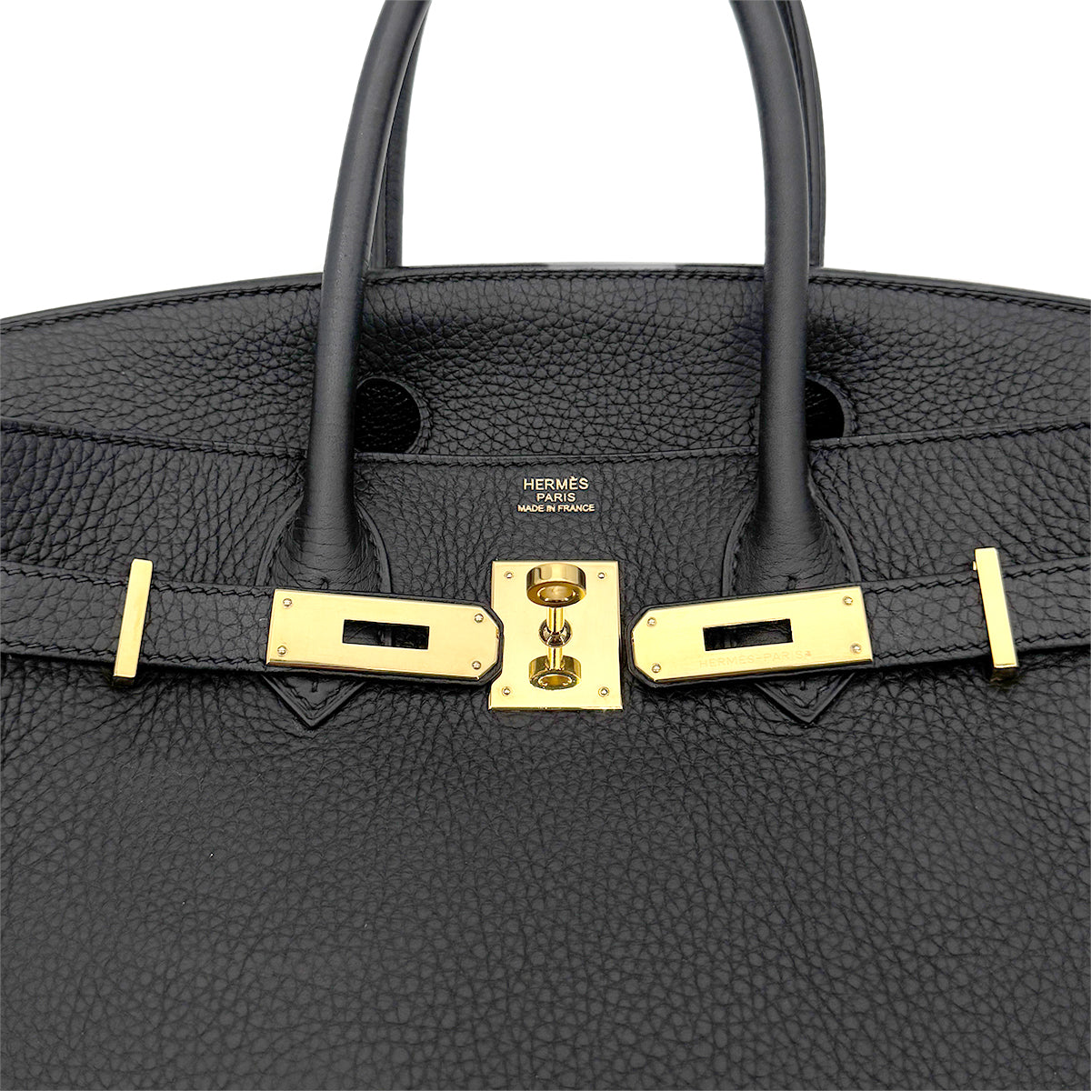 HERMES BIRKIN 30 BLACK TOGO HAND BAG  □O GHW 90261525