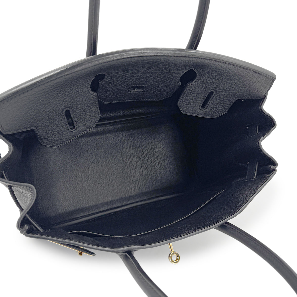 HERMES BIRKIN 30 BLACK TOGO HAND BAG  □O GHW 90261525