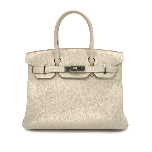 HERMES BIRKIN 30 CRAIE TAURILLON CLEMENCE HAND BAG Y SHW 90261536