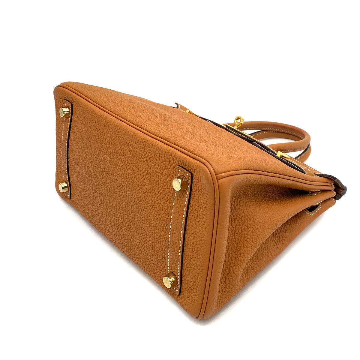 HERMES BIRKIN 25 TOFFEE TOGO HAND BAG C GHW 90261549