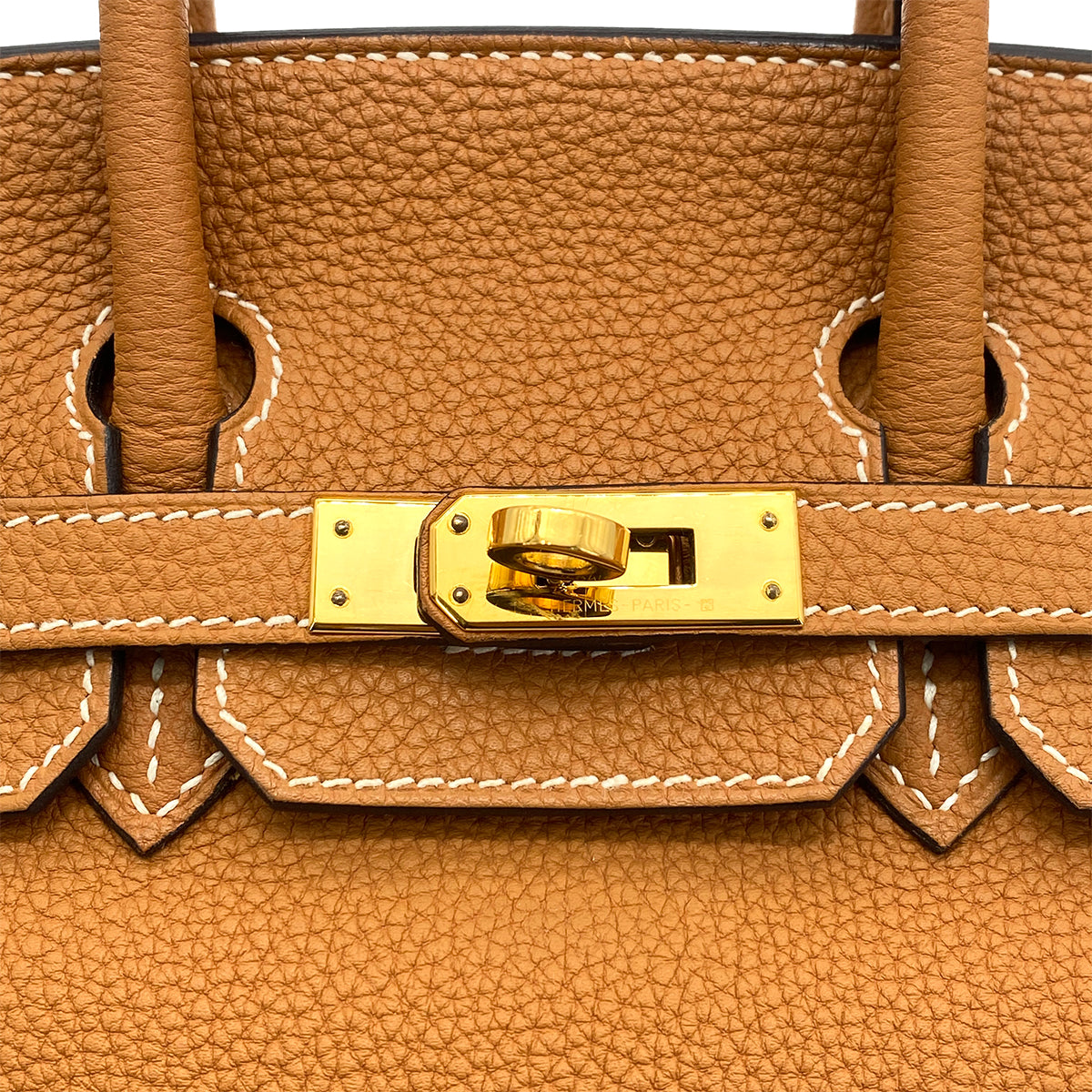 HERMES BIRKIN 25 TOFFEE TOGO HAND BAG C GHW 90261549