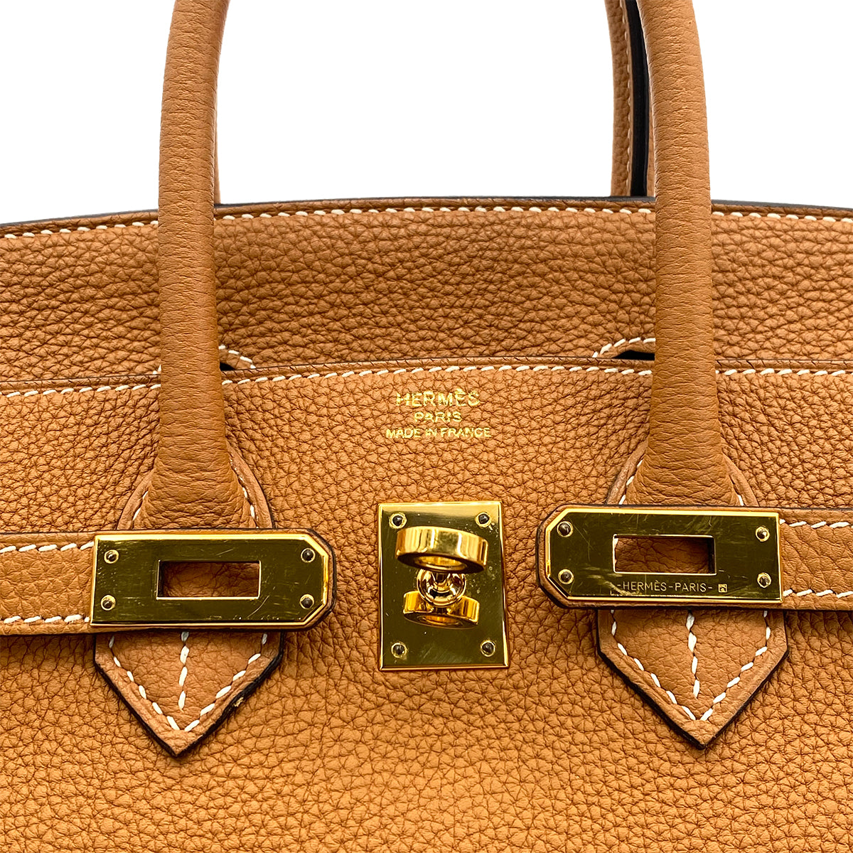 HERMES BIRKIN 25 TOFFEE TOGO HAND BAG C GHW 90261549