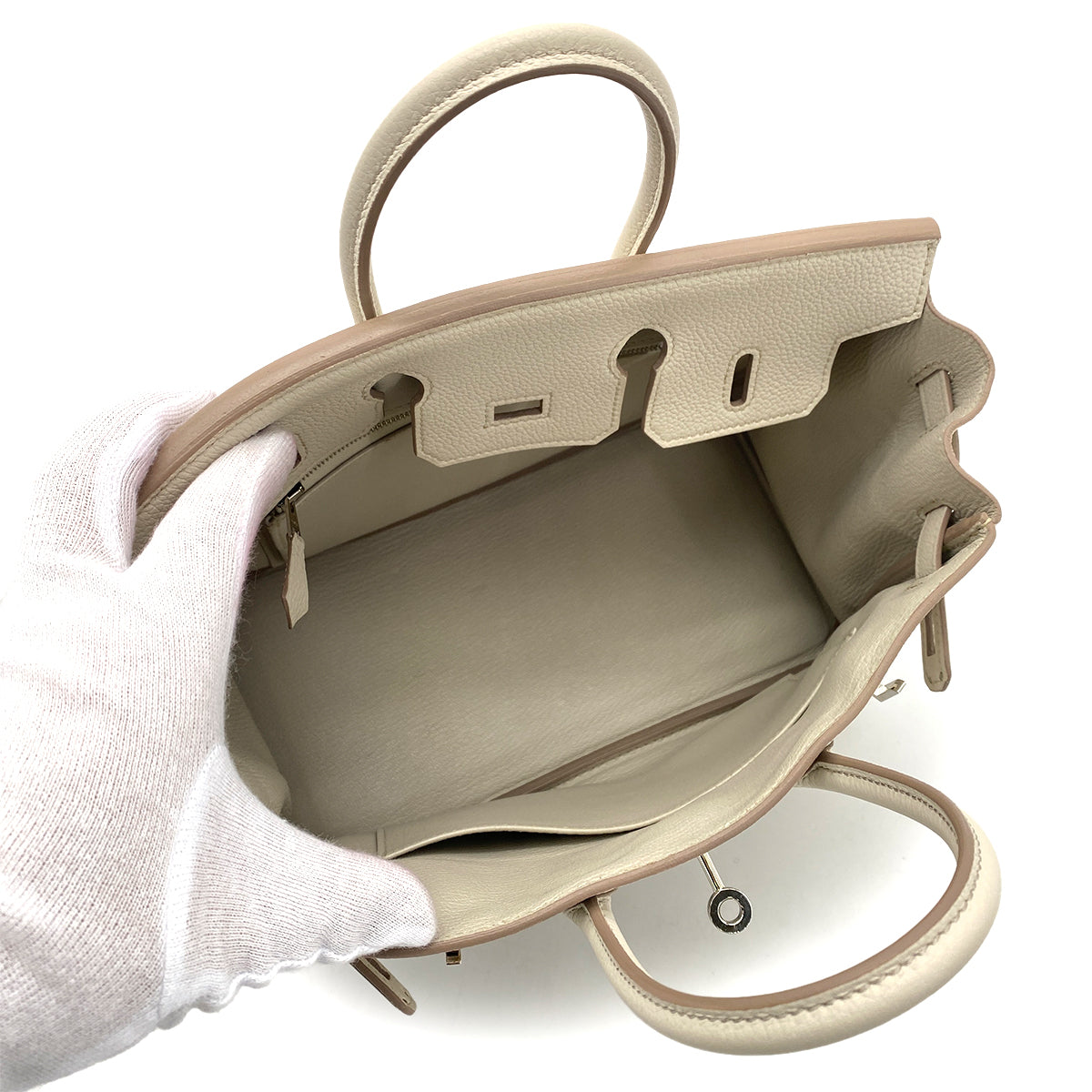 HERMES BIRKIN 25 BETON TOGO HAND BAG C SHW 90261556