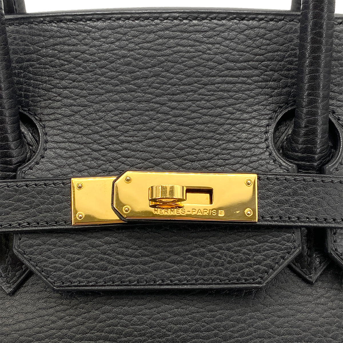 HERMES BIRKIN 35 BLACK ARDENNES HAND BAG □F GHW 90261568