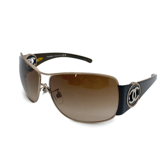 CHANEL VINTAGE SUNGLASSES COCOMARK BROWN EYEWEAR 90261803