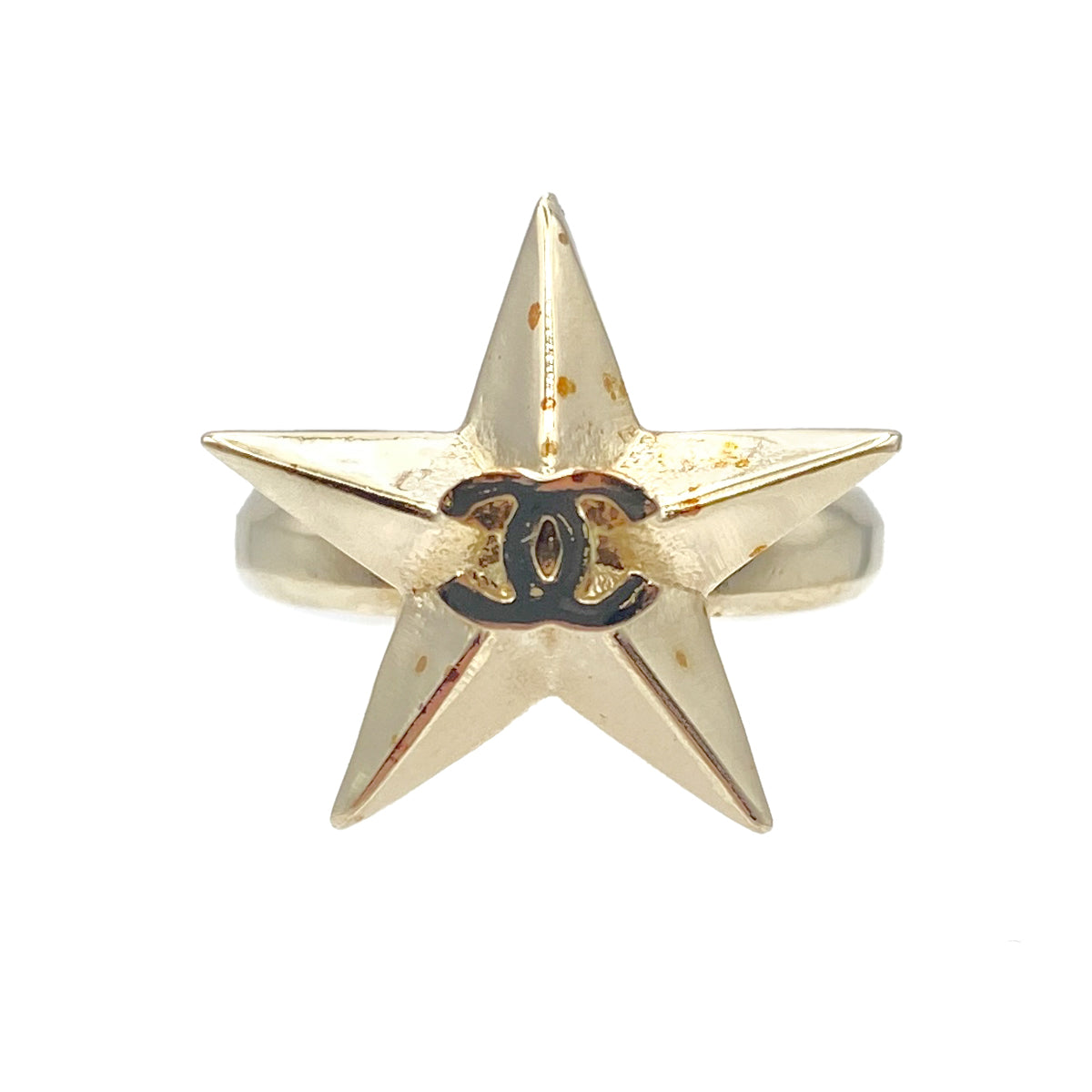 CHANEL COCO MARK STAR RING GOLD ACCESSORY A17C 90261833