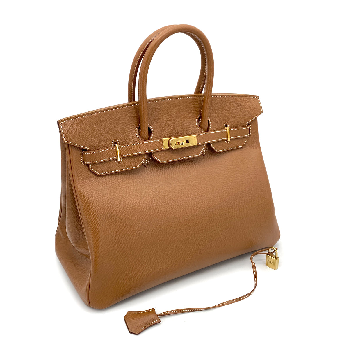 HERMES BIRKIN 35 GOLD COURCHEVEL HAND BAG □D GHW 90262041