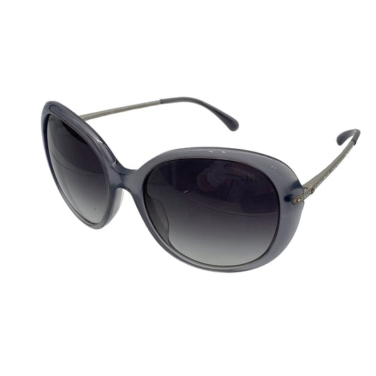 CHANEL SUNGLASSES COCOMARK GRAY RHINESTONE EYEWEAR 90262131