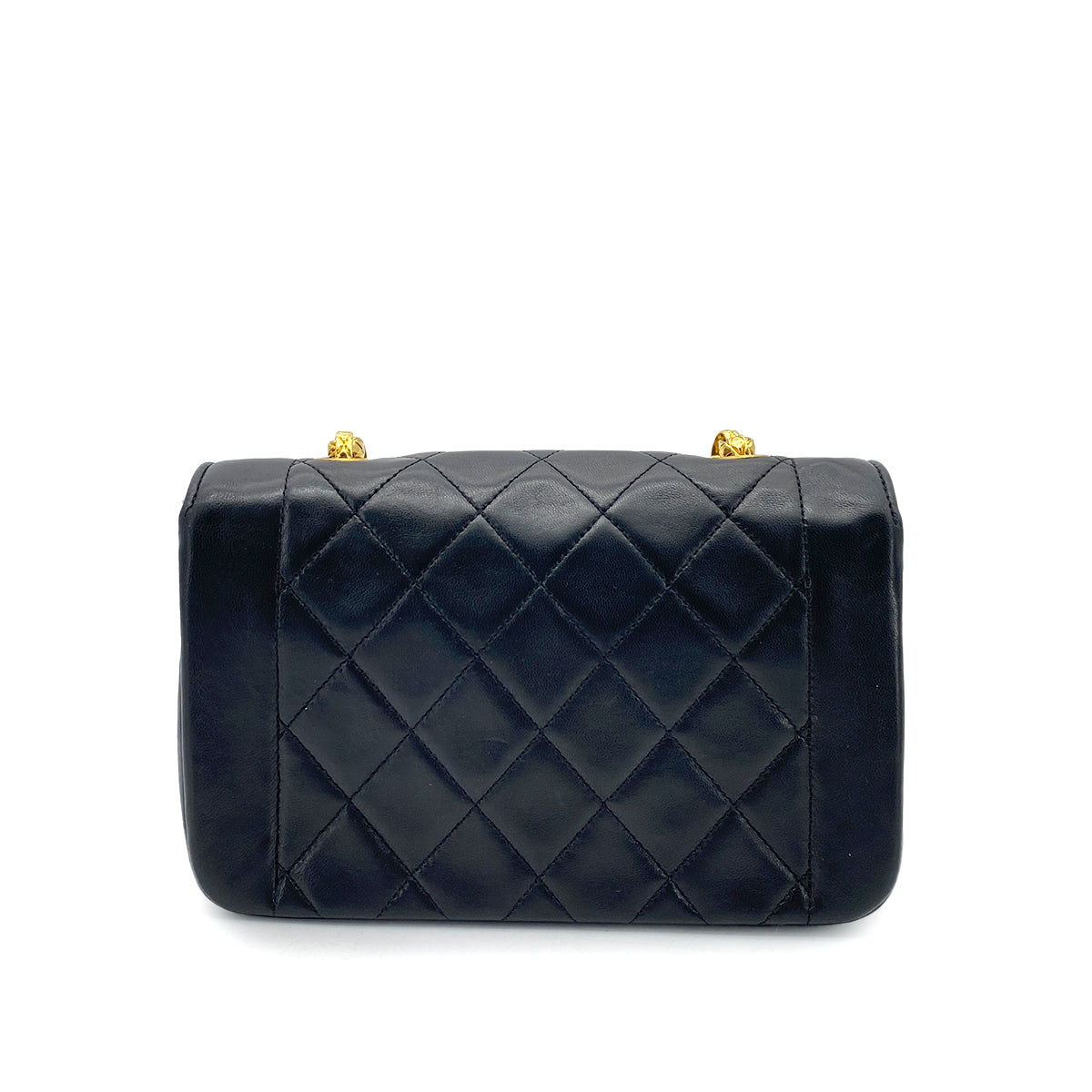 CHANEL VINTAGE BIJOU CHAIN SHOULDER BAG BLACK LAMB SKIN 90262331