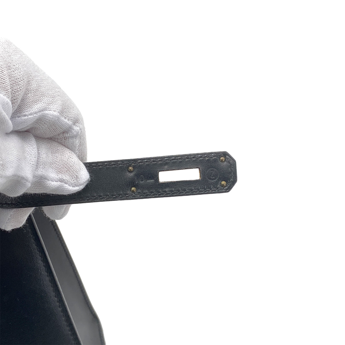 HERMES KELLY 28 SELLIER BLACK BOXCALF HAND SHOULDER BAG 〇Z GHW 90262338