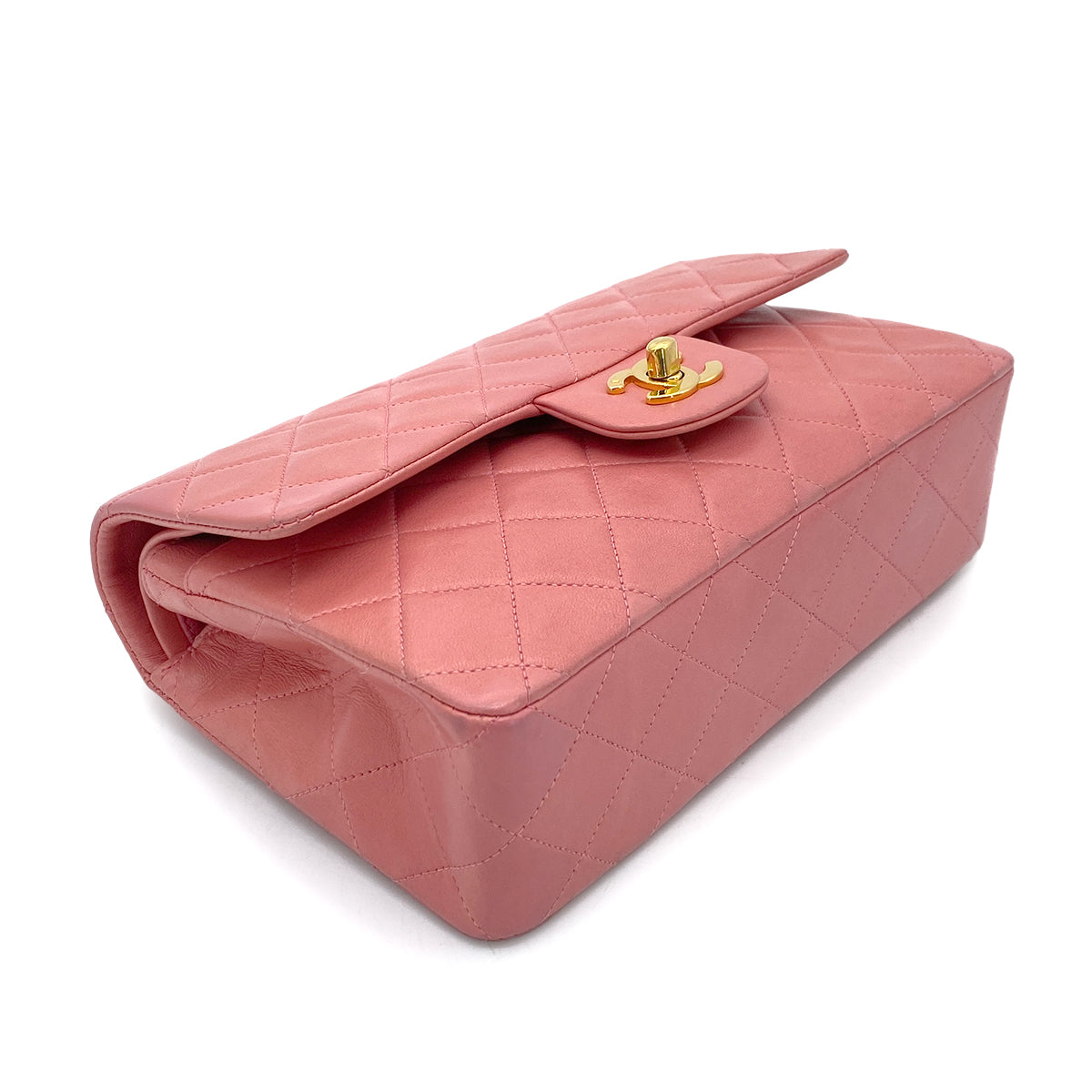 CHANEL VINTAGE CLASSIC FLAP SMALL CHAIN SHOULDER BAG PINK LAMB SKIN 90262348