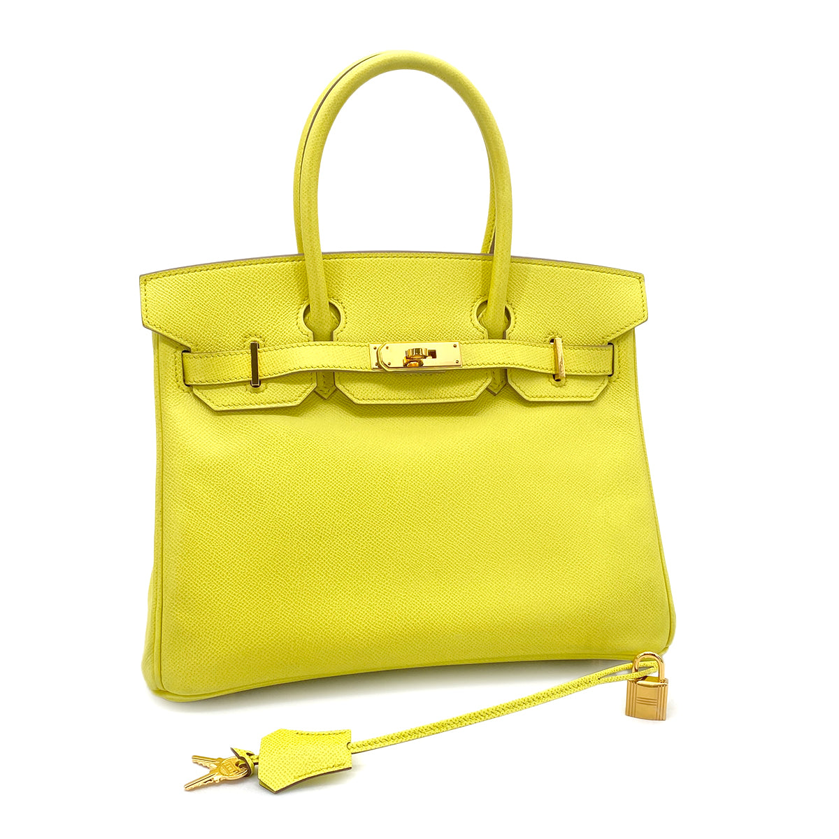 HERMES BIRKIN 30 SOUFRE EPSOM HAND BAG □Q GHW 90262533