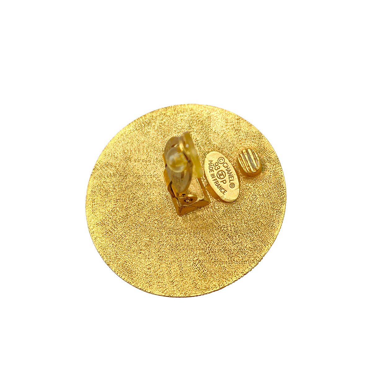 CHANEL VINTAGE EARRINGS COCOMARK ROUND ACCESSORY 93P 90262840