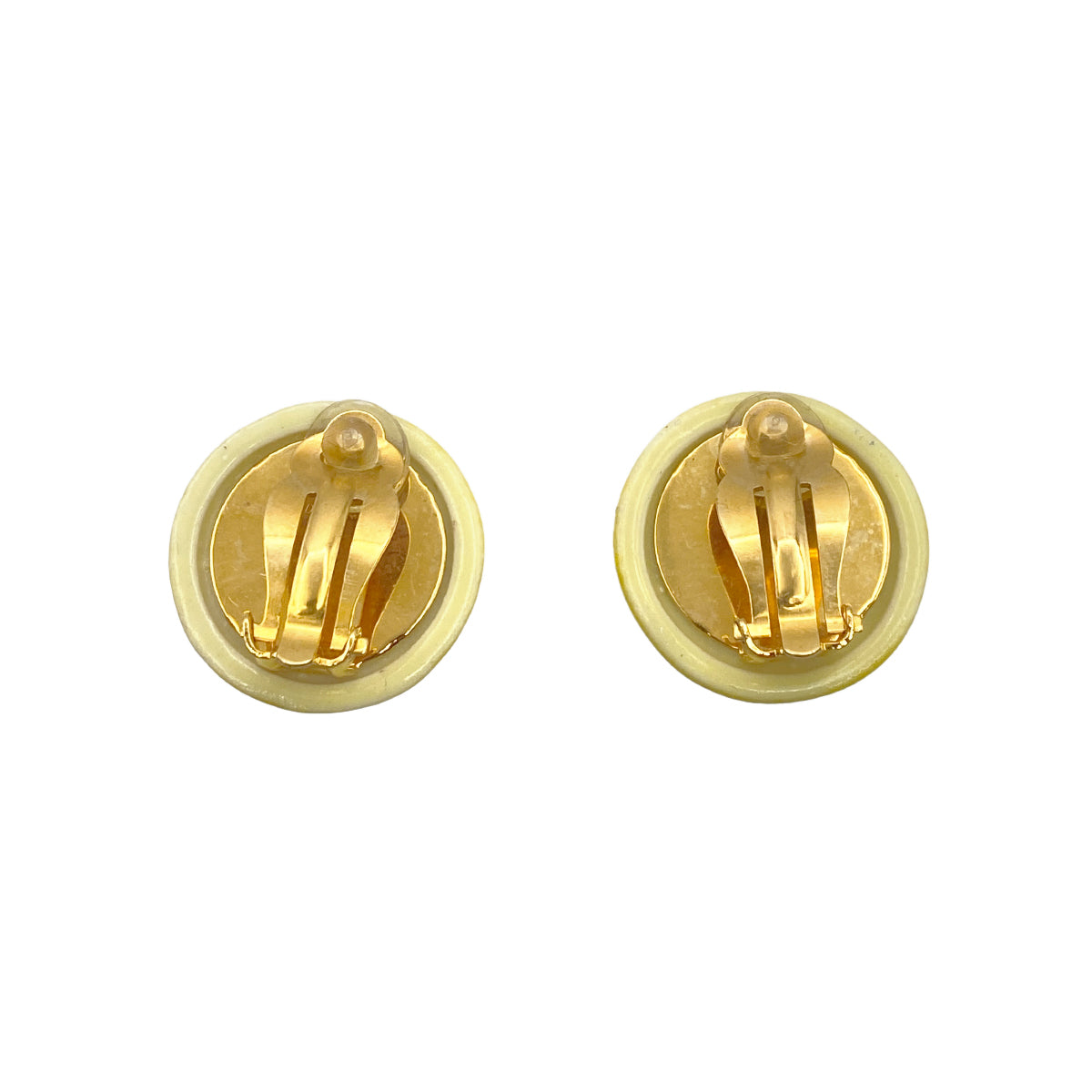 CHANEL VINTAGE EARRINGS LOGO ROUND ACCESSORY 97P 90262841