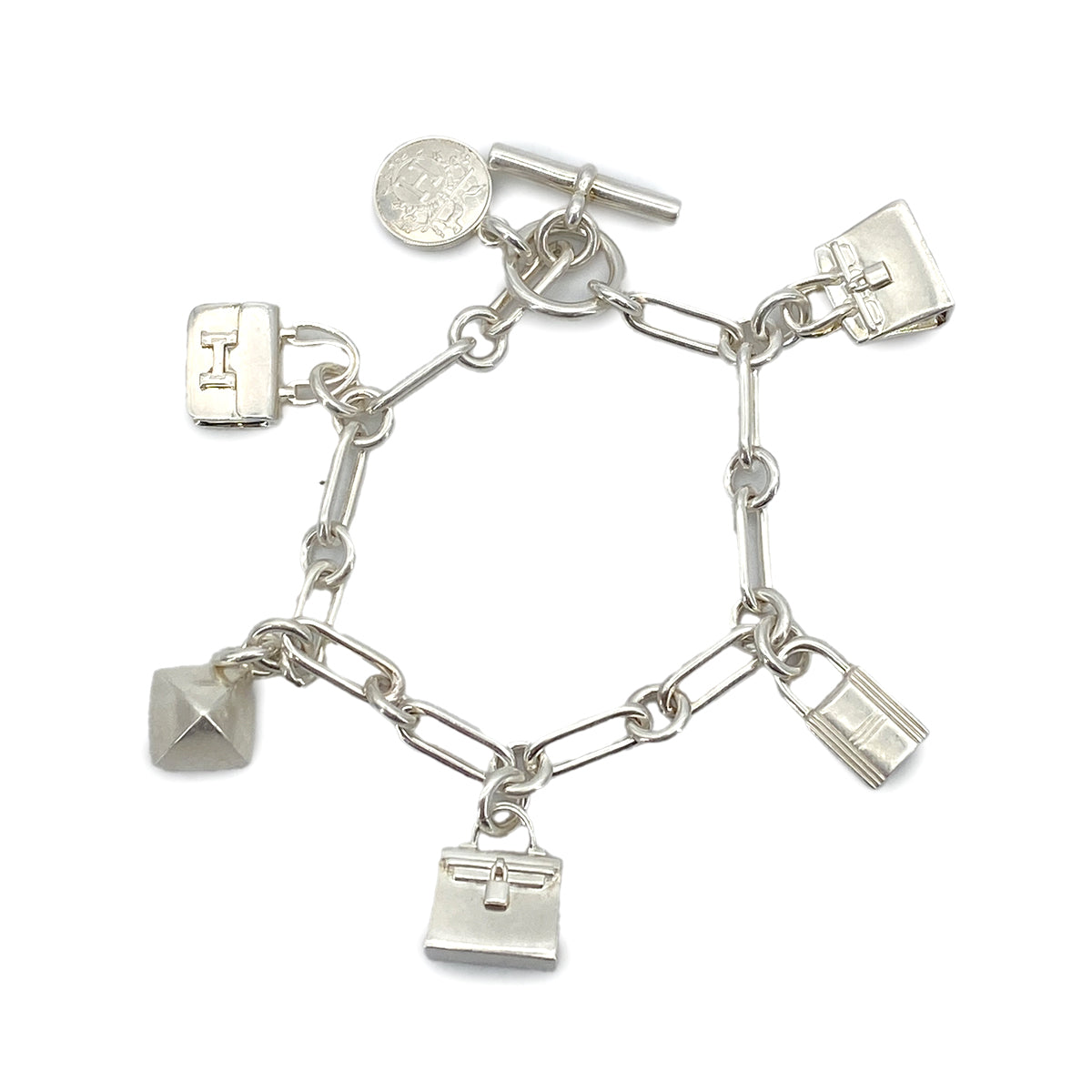 HERMES AMULET 5 BRACELET ACCESSORY SILVER 925 90262845