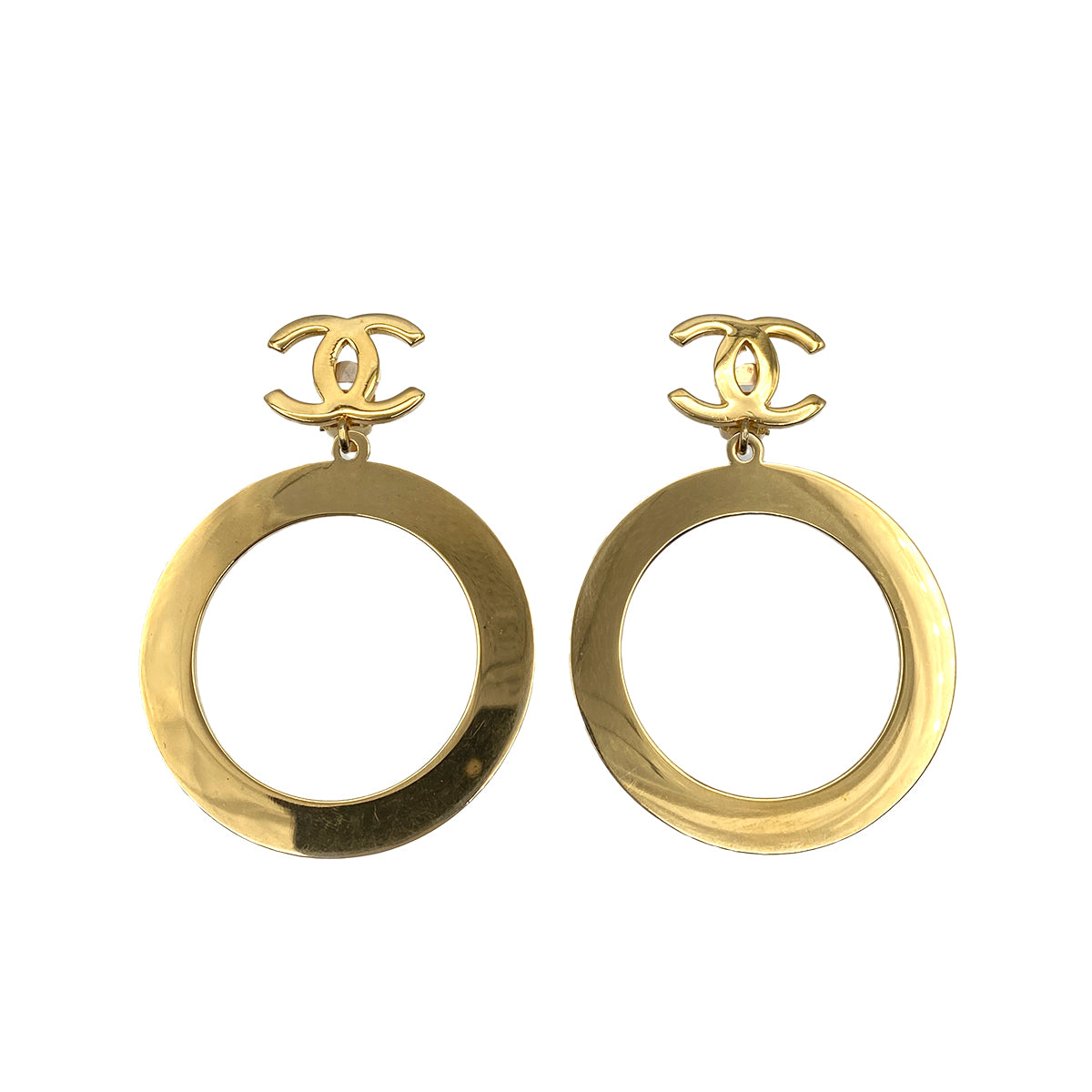 CHANEL VINTAGE EARRINGS COCOMARK HOOP ACCESSORY 90262867