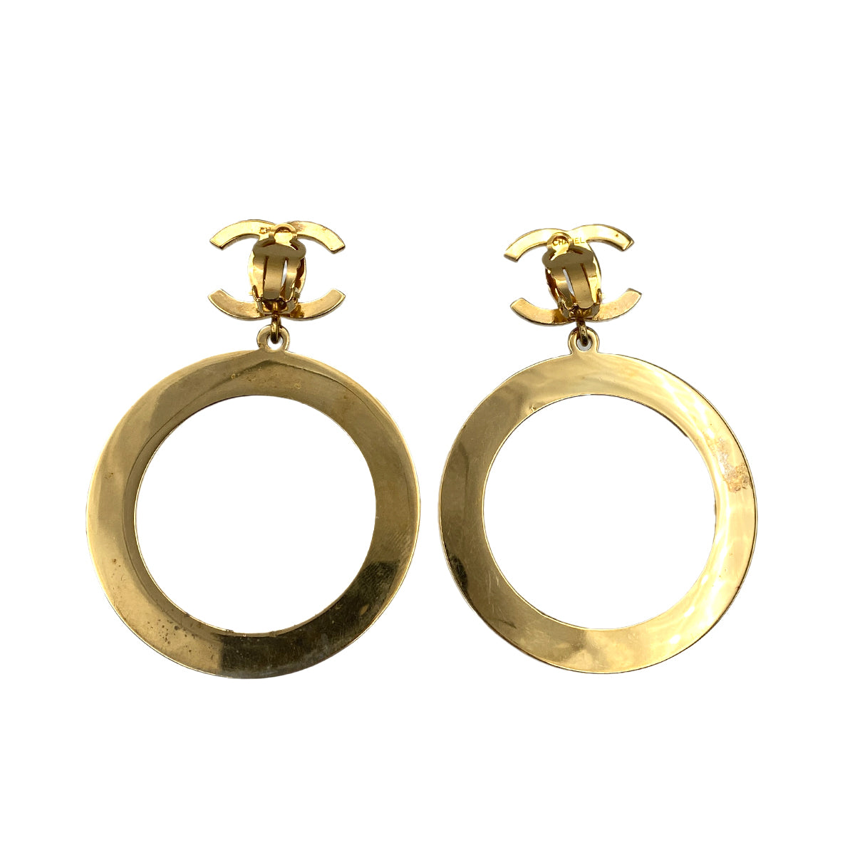 CHANEL VINTAGE EARRINGS COCOMARK HOOP ACCESSORY 90262867
