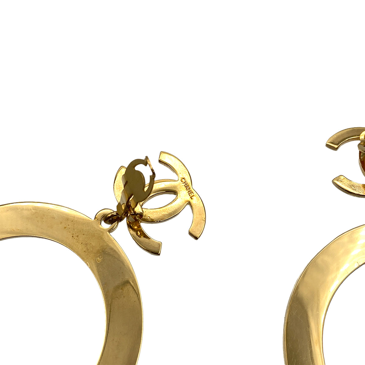 CHANEL VINTAGE EARRINGS COCOMARK HOOP ACCESSORY 90262867