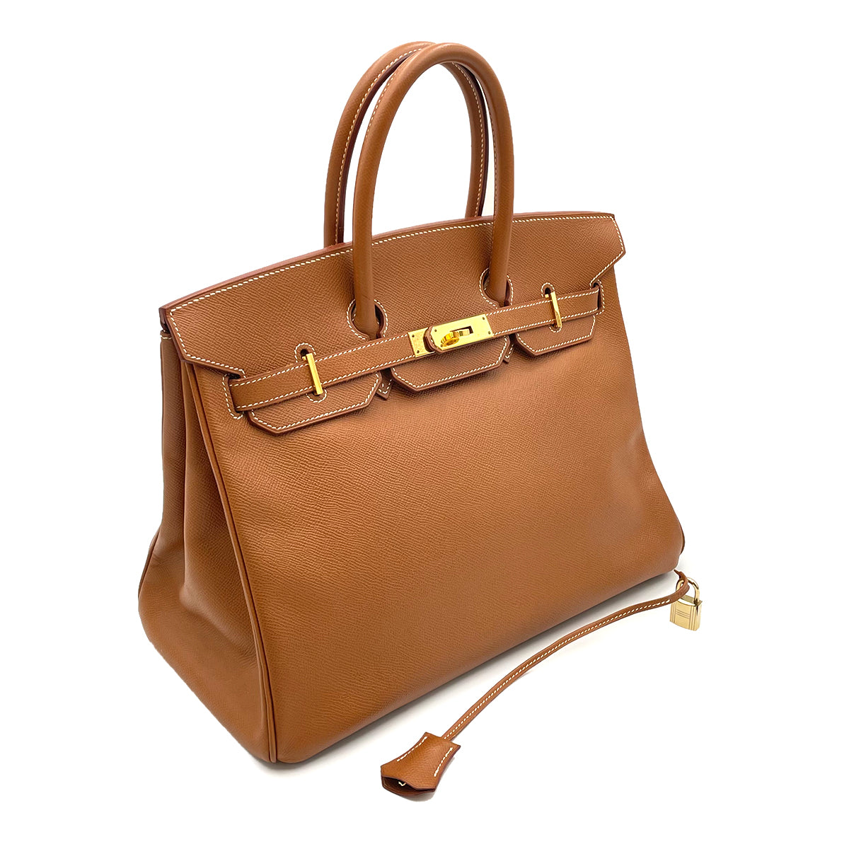 HERMES BIRKIN 35 GOLD COUCHEVEL HAND BAG 〇Z 90263090