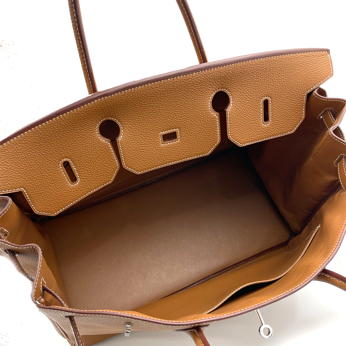 HERMES BIRKIN 40 GOLD TOGO HAND BAG C SHW □J 90263100