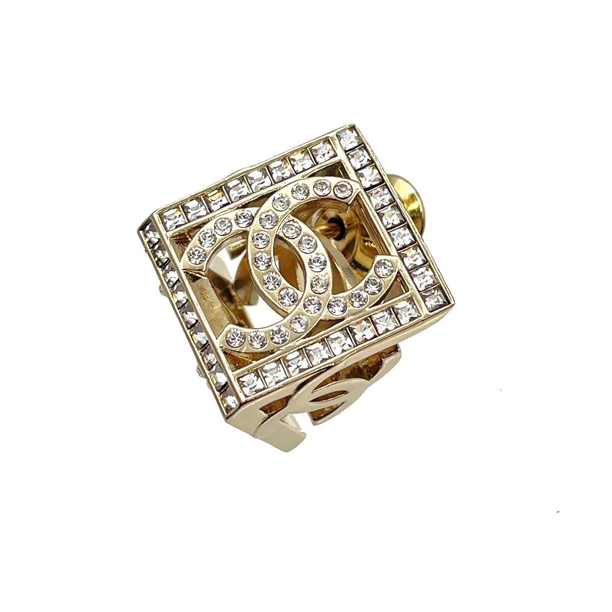 CHANEL PIN BROOCH RHINESTONE COCOMARK ACCESSORY RHINESTONE 90263116