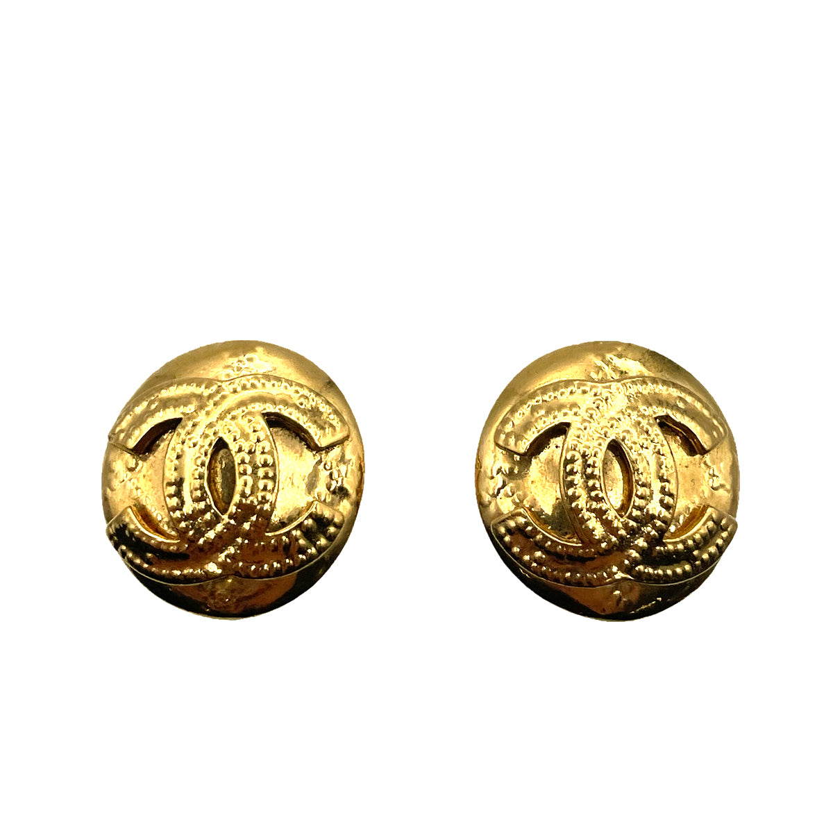 CHANEL VINTAGE EARRINGS COCOMARK ROUND ACCESSOR 94P 90263119