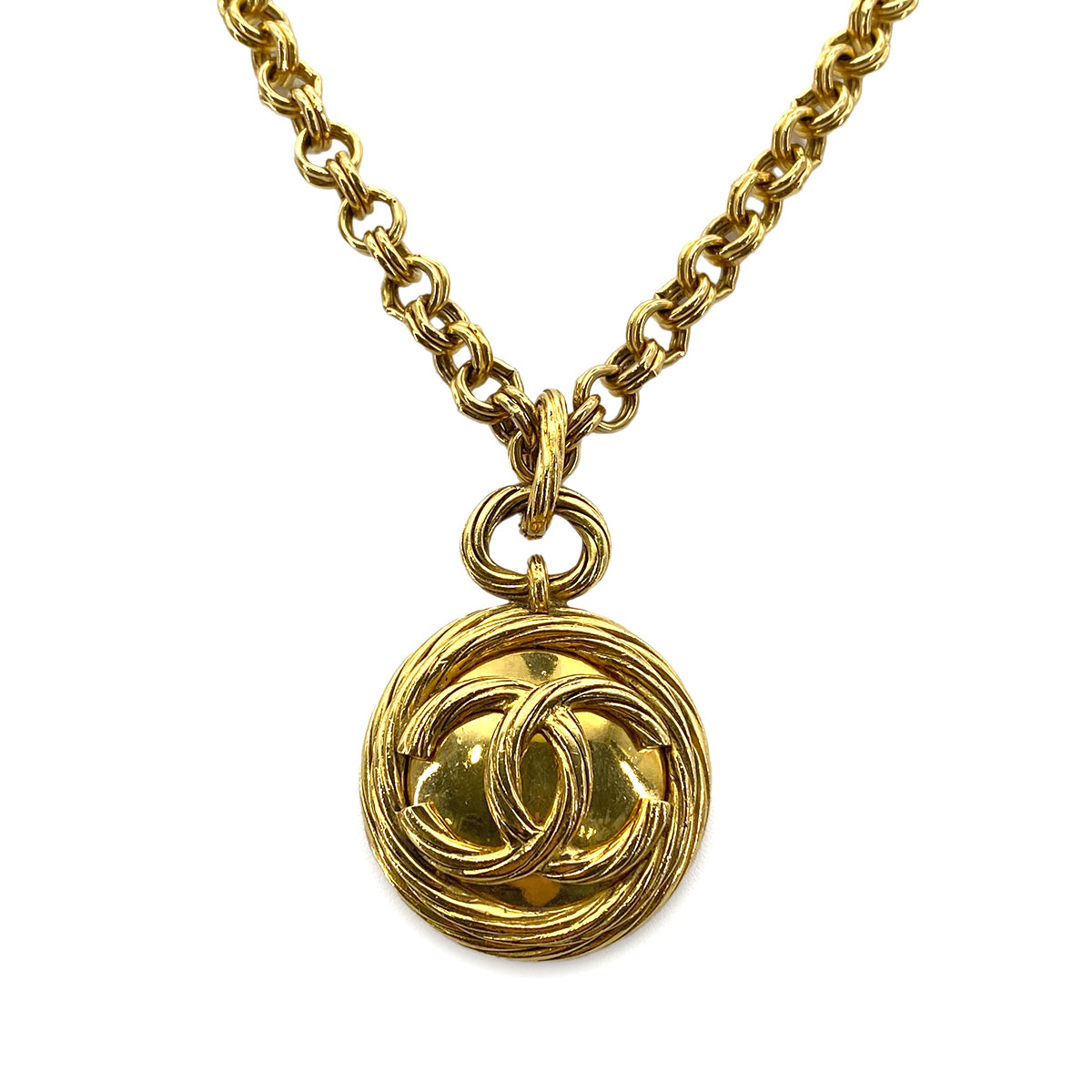 CHANEL VINTAGE NECKLACE MIRROR COCOMARK ACCESSORY 93P 90263124